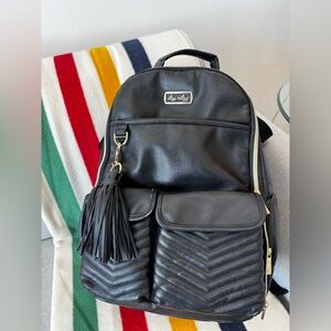 ITZY RITZY Jetsetter Boss Backpack Diaper Bag – Midnight Black 🖤